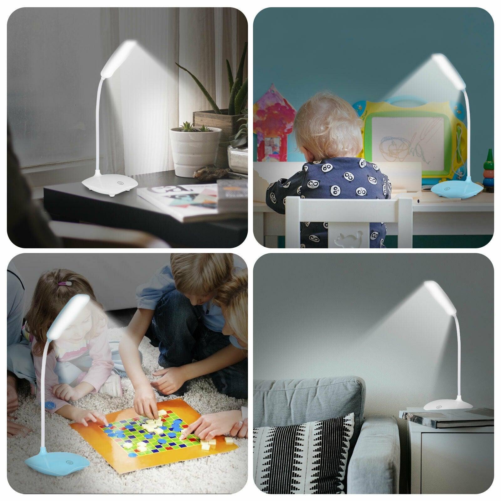 Rechargeable Table Lamp Desk Light Study Room Lamp, Modern Table Lamp, Flexible for Students To Read, Study Room Table Lamp Decorative Table Lamp Cute Study Lamps for Bedroom Décor