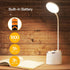 Rechargeable Table Lamp Storage Pen Holder Lamps Table 18 PCS LED Touch Table Lamp USB Hose Phone Stand Student Desk Lamp Decorative Table Lamp Cute Study Lamps for Bedroom Décor