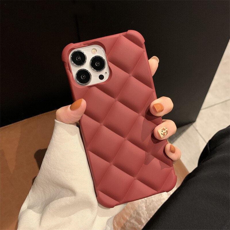 Red Elegant Phone Case For iPhone 13 12 14 Pro Max Candy Colors Premium Soft Silicone Rubber Full-Body Protective Bumper Case for iPhone Shockproof Soft Back Cover