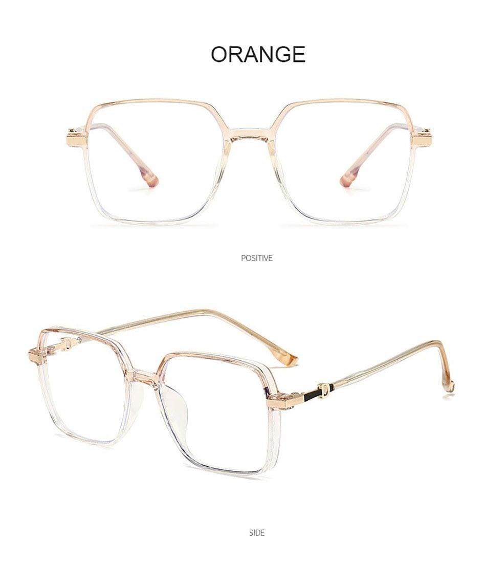 Reflect And Filter Blue Light Stylish Ultralight TR90 Anti Blue Light Reading Glasses For Men And Women Frame Transparent Square Oversize Eyeglasses Unisex Glasses