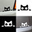 Reflective Peeking Cat Animal Car Styling Decorative Stickers Auto Window Decals Reflective PET Cartoon Car Vinyl Sticker Decal Car Accessories  Cat Watching Vinyl Reflective Decals Waterproof Funny Self-Adhesive for Car Window Bumper Laptop Motorcycle