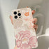 Retro Big Flower Soft Silicone Leather Phone Case For iphone 13 11 pro max 12 mini 7 8 plus x xr xs max Cute Unique Trendy Slim Silicone Case for iPhone Pro Max