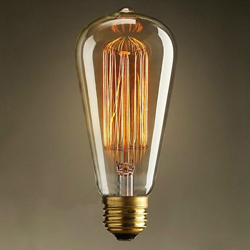 Retro Edison Light Bulb Filament Incandescent Bulbs Vintage Edison Decorative Ampoule Lamp Warm Dimmable Squirrel Cage For Table Restaurant Home Office Light Fixtures Decorative Lamp