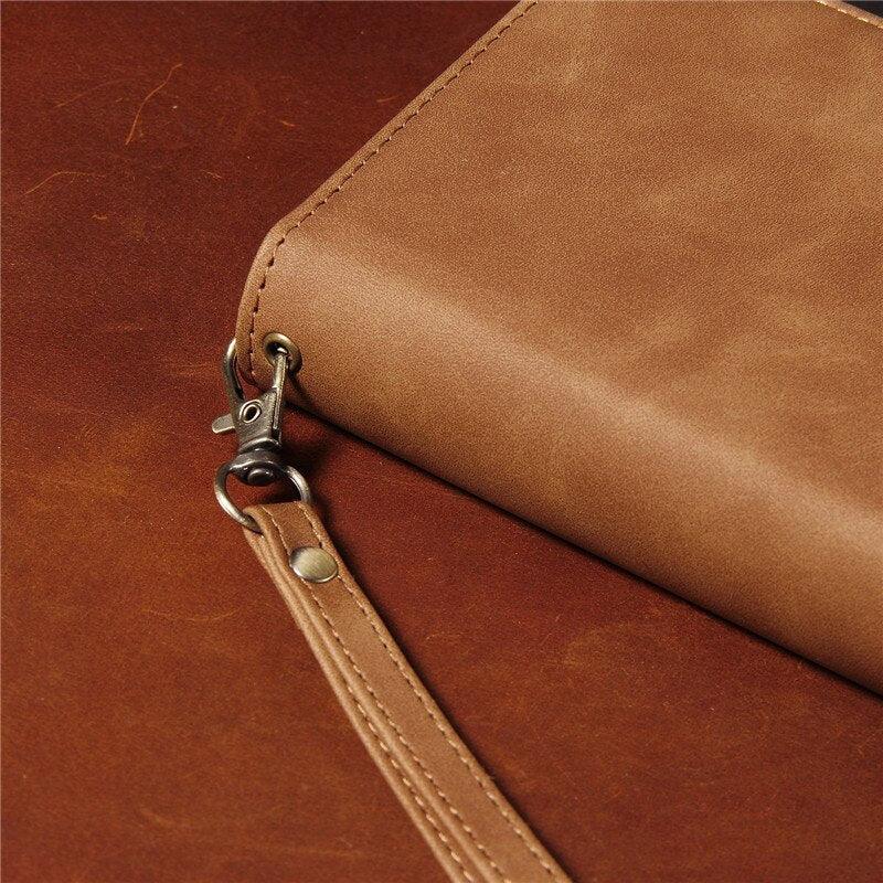 Retro Flip Leather Case For RedMi Note 11 Pro 10 10S 9S 9 8T 8 7 9A 9C 8A 7A  Wallet Card Cover For XiaoMi POCO M3 Vintage Premium PU Leather Cover Flip Case with Card Slots Magnetic Closure Pocket Handbag with Hand Strap