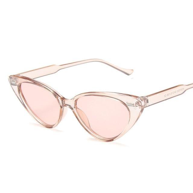 Retro Vintage Cateye Sunglasses for Women Clout Plastic Frame Sunglasses For  Women Retro Triangle Gradient Eyeglasses For  Women Classic And Stylish  Glasses