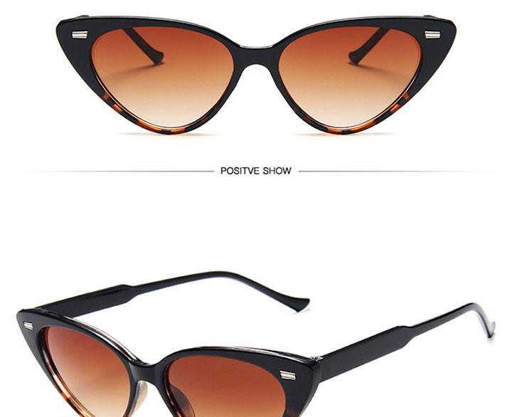 Retro Vintage Cateye Sunglasses for Women Clout Plastic Frame Sunglasses For  Women Retro Triangle Gradient Eyeglasses For  Women Classic And Stylish  Glasses