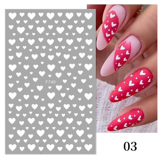 Rose Gold Star 3D Nail Stickers Silver Black White Star Heart Transfer Stickers for Nails DIY Decals Manicures Decoration Tips Nail Art Decals Water Transfer Nail Decals Sticker For Pretty Girl Self-Adhesive Nail Decals Designer Nail Stickers for Acrylic - ALLURELATION - 3D Nail Stickers, 554, beautiful nail, cartoon nail, Decals Manicures, decorate, Decoration Tips, Designer, Designer Nail, Manicures, Nail Art, Nail Stickers, Self-Adhesive Nail, Stickers - Stevvex.com