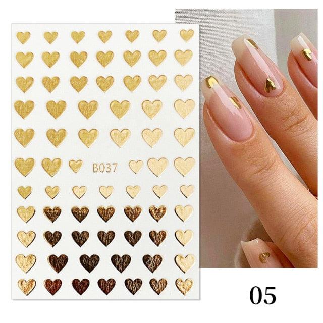 Rose Gold Star 3D Nail Stickers Silver Black White Star Heart Transfer Stickers for Nails DIY Decals Manicures Decoration Tips Nail Art Decals Water Transfer Nail Decals Sticker For Pretty Girl Self-Adhesive Nail Decals Designer Nail Stickers for Acrylic - ALLURELATION - 3D Nail Stickers, 554, beautiful nail, cartoon nail, Decals Manicures, decorate, Decoration Tips, Designer, Designer Nail, Manicures, Nail Art, Nail Stickers, Self-Adhesive Nail, Stickers - Stevvex.com