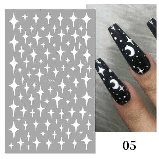 Rose Gold Star 3D Nail Stickers Silver Black White Star Heart Transfer Stickers for Nails DIY Decals Manicures Decoration Tips Nail Art Decals Water Transfer Nail Decals Sticker For Pretty Girl Self-Adhesive Nail Decals Designer Nail Stickers for Acrylic - ALLURELATION - 3D Nail Stickers, 554, beautiful nail, cartoon nail, Decals Manicures, decorate, Decoration Tips, Designer, Designer Nail, Manicures, Nail Art, Nail Stickers, Self-Adhesive Nail, Stickers - Stevvex.com