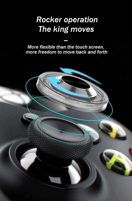 Round Game Joystick For Mobile Phone Rocker Tablet Android, Metal Button Controller With Suction Cup Mobile Phone Game Joystick Game Control Touch Screen Joypad Game Controller