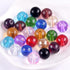 Round Glossy Crystal Glass Loose Beads For Jewelry Making Crafts Findings Transparent Colorful Acrylic Round Beads for Bracelets Jewelry Making and Crafts Accessories