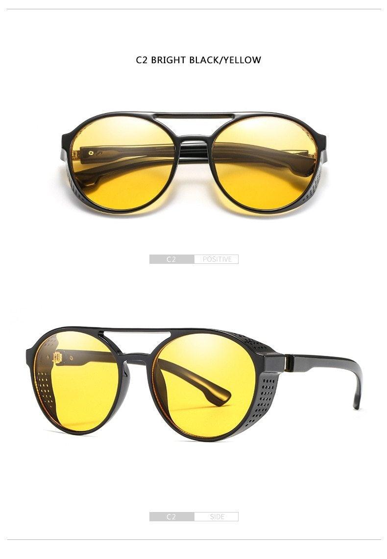 Round Vintage Sunglasses Retro Eyewear For Men Women Classic Sunglasses For Women & Men Retro Style Goggles In Round Shape Flip Up Driving Glasses Vintage Style & Fashionable  Eyewear