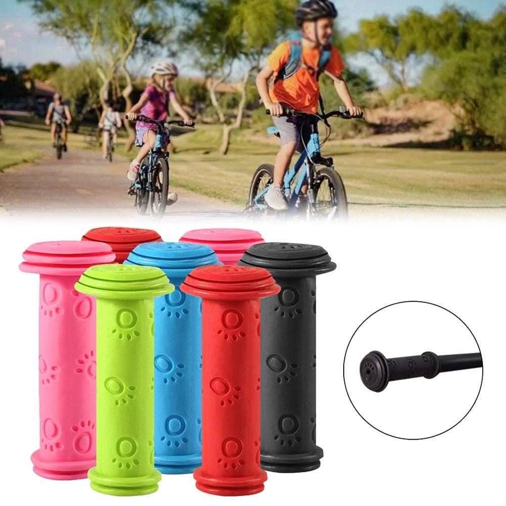 Rubber Bike Bicycle Handle Bar Grips Tricycle Scooter Handlebar For Kids Child Colorful Non-Slip Cycling Handlebar Grips New Kids Bike Security Grips With Impact Protection For Balance Bikes