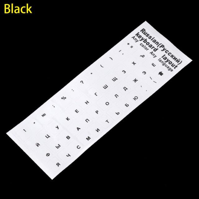Russian Letters Transparent PVC Keyboard Stickers Waterproof Self-adhesive Multicolor Cover Sticker Keyboard Protector Stickers