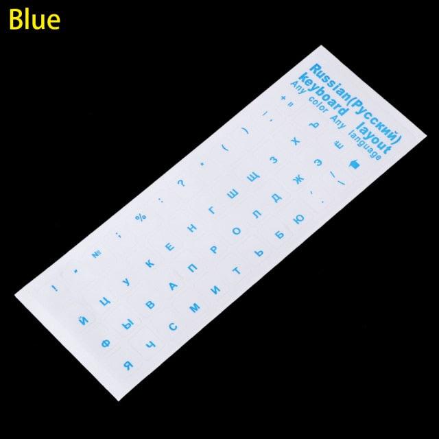 Russian Letters Transparent PVC Keyboard Stickers Waterproof Self-adhesive Multicolor Cover Sticker Keyboard Protector Stickers