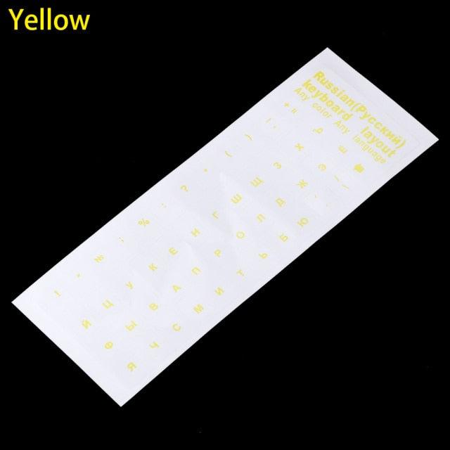 Russian Letters Transparent PVC Keyboard Stickers Waterproof Self-adhesive Multicolor Cover Sticker Keyboard Protector Stickers
