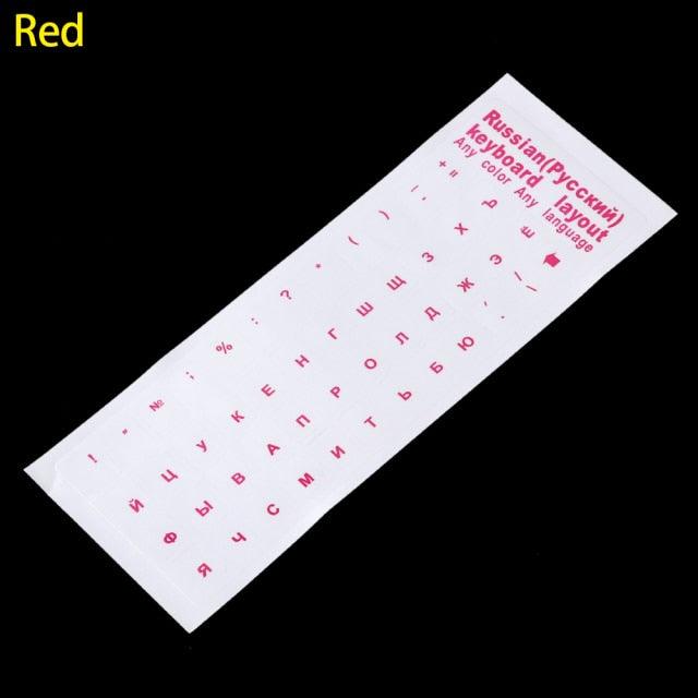 Russian Letters Transparent PVC Keyboard Stickers Waterproof Self-adhesive Multicolor Cover Sticker Keyboard Protector Stickers