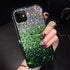 Shiny Green Multicolored Phone Case for IPhone 14 13 12 Pro Max Elegant Glitter Star Rhinestone Diamond Cover Luxury Sparkle Crystal Rhinestone Shiny Glitter Full Clear Stones Back Phone Cover