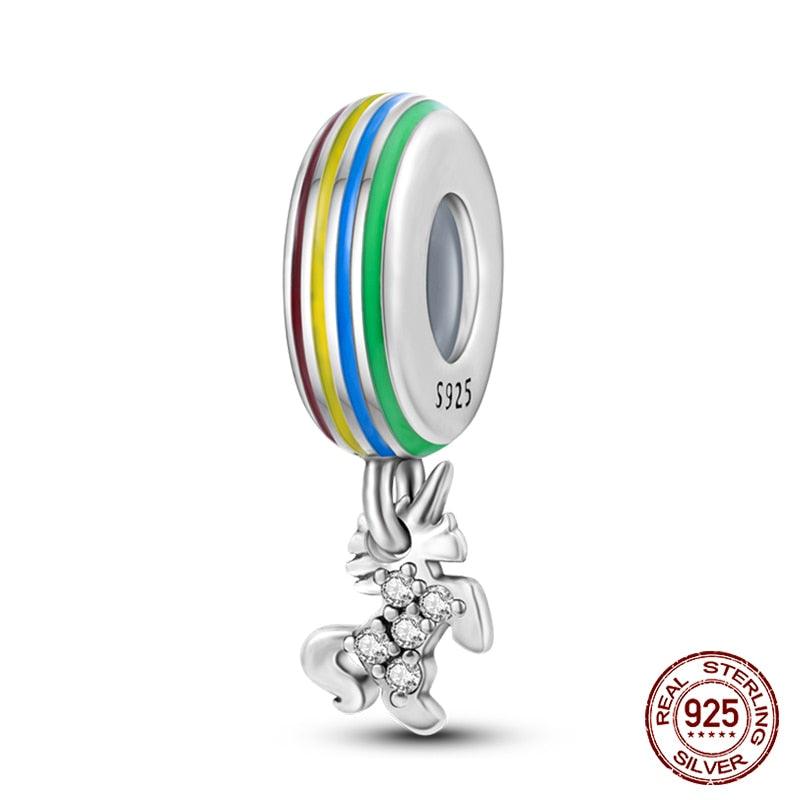 Silicone Spacer Beads 925 Sterling Silver Colorful Zircon Cat's Claw Charms Beads Fit Original Bracelet Fine Jewelry Sterling Silver Pendant For Girls Jewelry Beads Gifts for Women