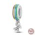 Silicone Spacer Beads 925 Sterling Silver Colorful Zircon Cat's Claw Charms Beads Fit Original Bracelet Fine Jewelry Sterling Silver Pendant For Girls Jewelry Beads Gifts for Women