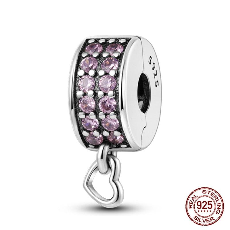 Silicone Spacer Beads 925 Sterling Silver Colorful Zircon Cat's Claw Charms Beads Fit Original Bracelet Fine Jewelry Sterling Silver Pendant For Girls Jewelry Beads Gifts for Women