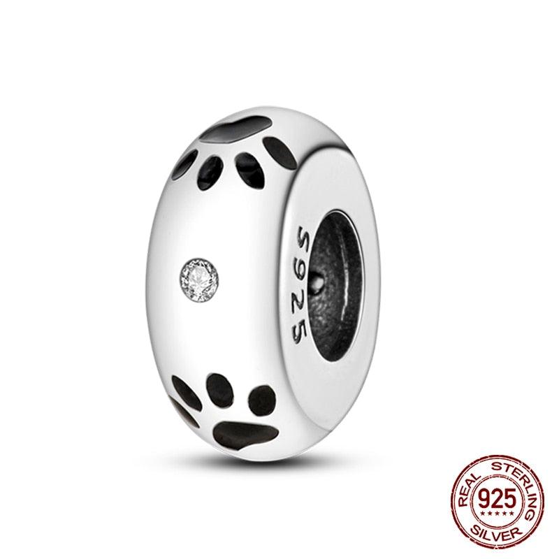 Silicone Spacer Beads 925 Sterling Silver Colorful Zircon Cat's Claw Charms Beads Fit Original Bracelet Fine Jewelry Sterling Silver Pendant For Girls Jewelry Beads Gifts for Women