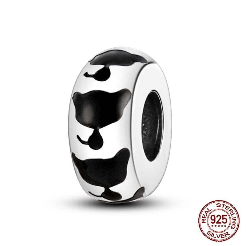 Silicone Spacer Beads 925 Sterling Silver Colorful Zircon Cat's Claw Charms Beads Fit Original Bracelet Fine Jewelry Sterling Silver Pendant For Girls Jewelry Beads Gifts for Women