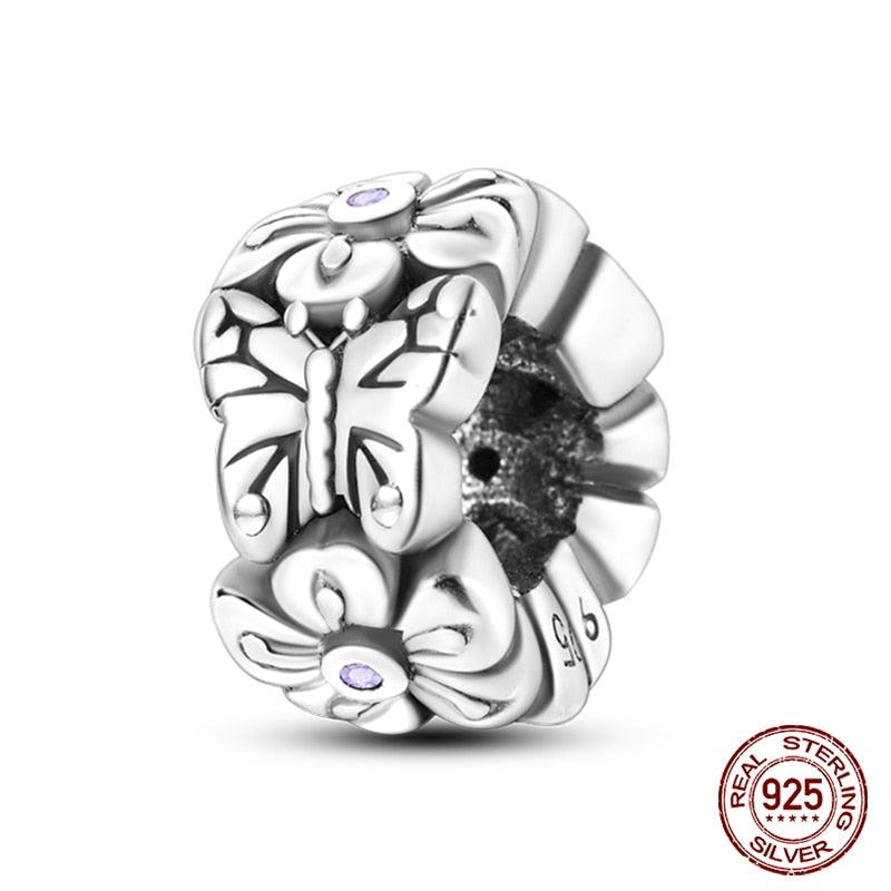 Silicone Spacer Beads 925 Sterling Silver Colorful Zircon Cat's Claw Charms Beads Fit Original Bracelet Fine Jewelry Sterling Silver Pendant For Girls Jewelry Beads Gifts for Women