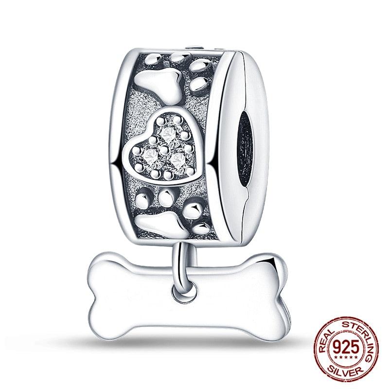 Silicone Spacer Beads 925 Sterling Silver Colorful Zircon Cat's Claw Charms Beads Fit Original Bracelet Fine Jewelry Sterling Silver Pendant For Girls Jewelry Beads Gifts for Women