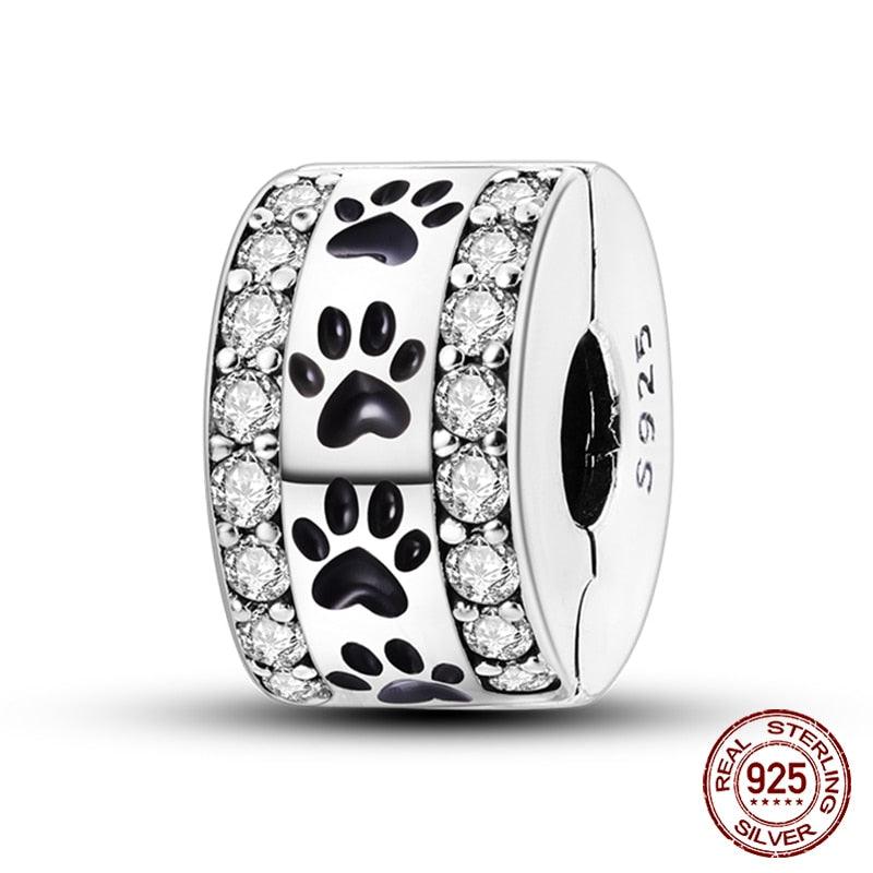 Silicone Spacer Beads 925 Sterling Silver Colorful Zircon Cat's Claw Charms Beads Fit Original Bracelet Fine Jewelry Sterling Silver Pendant For Girls Jewelry Beads Gifts for Women