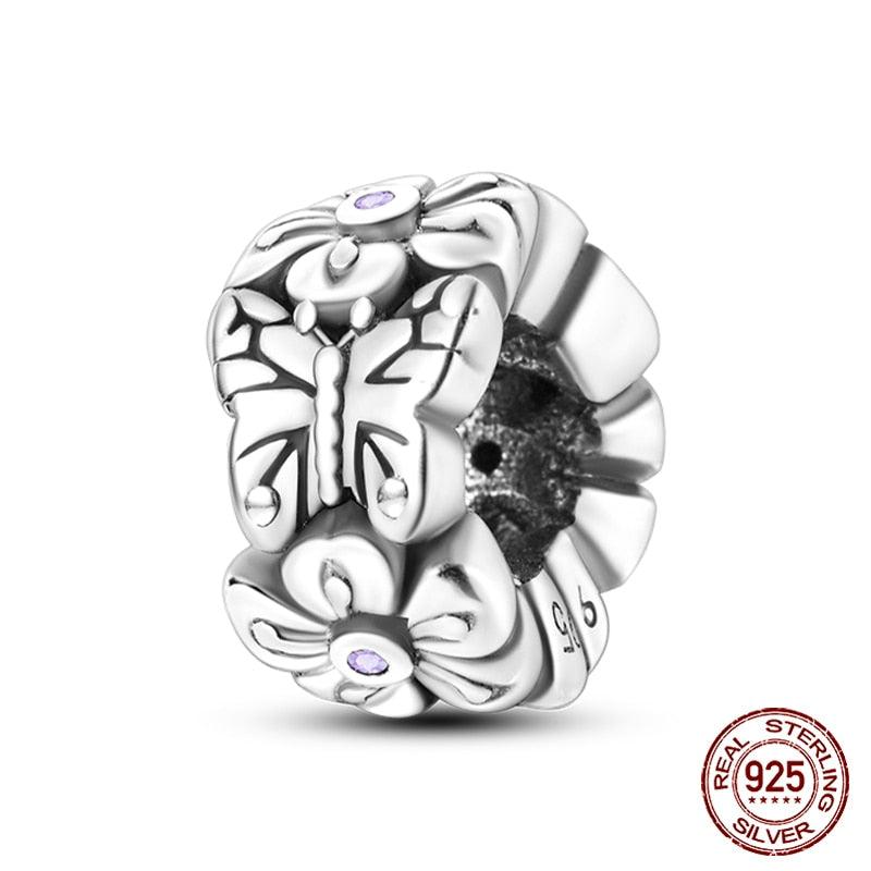 Silicone Spacer Beads 925 Sterling Silver Colorful Zircon Cat's Claw Charms Beads Fit Original Bracelet Fine Jewelry Sterling Silver Pendant For Girls Jewelry Beads Gifts for Women