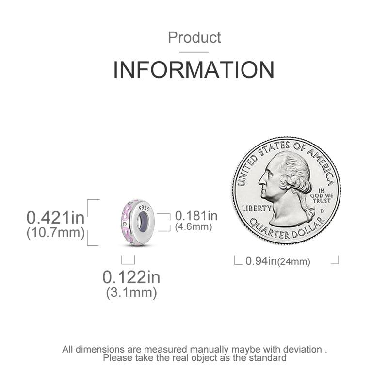 Silicone Spacer Stopper Clip Charms Beads 925 Sterling Silver Fit Original Necklace Bracelet Gift Women Mixed Purple Resin Imitation Glass Spacer Beads Assortments Rhinestone Large Hole Beads for Necklace Bracelet Jewelry Findings Making - beads - - Stevvex.com