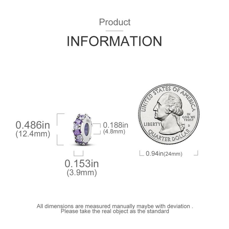 Silicone Spacer Stopper Clip Charms Beads 925 Sterling Silver Fit Original Necklace Bracelet Gift Women Mixed Purple Resin Imitation Glass Spacer Beads Assortments Rhinestone Large Hole Beads for Necklace Bracelet Jewelry Findings Making - beads - - Stevvex.com