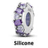 Silicone Spacer Stopper Clip Charms Beads 925 Sterling Silver Fit Original Necklace Bracelet Gift Women Mixed Purple Resin Imitation Glass Spacer Beads Assortments Rhinestone Large Hole Beads for Necklace Bracelet Jewelry Findings Making - beads - - Stevvex.com