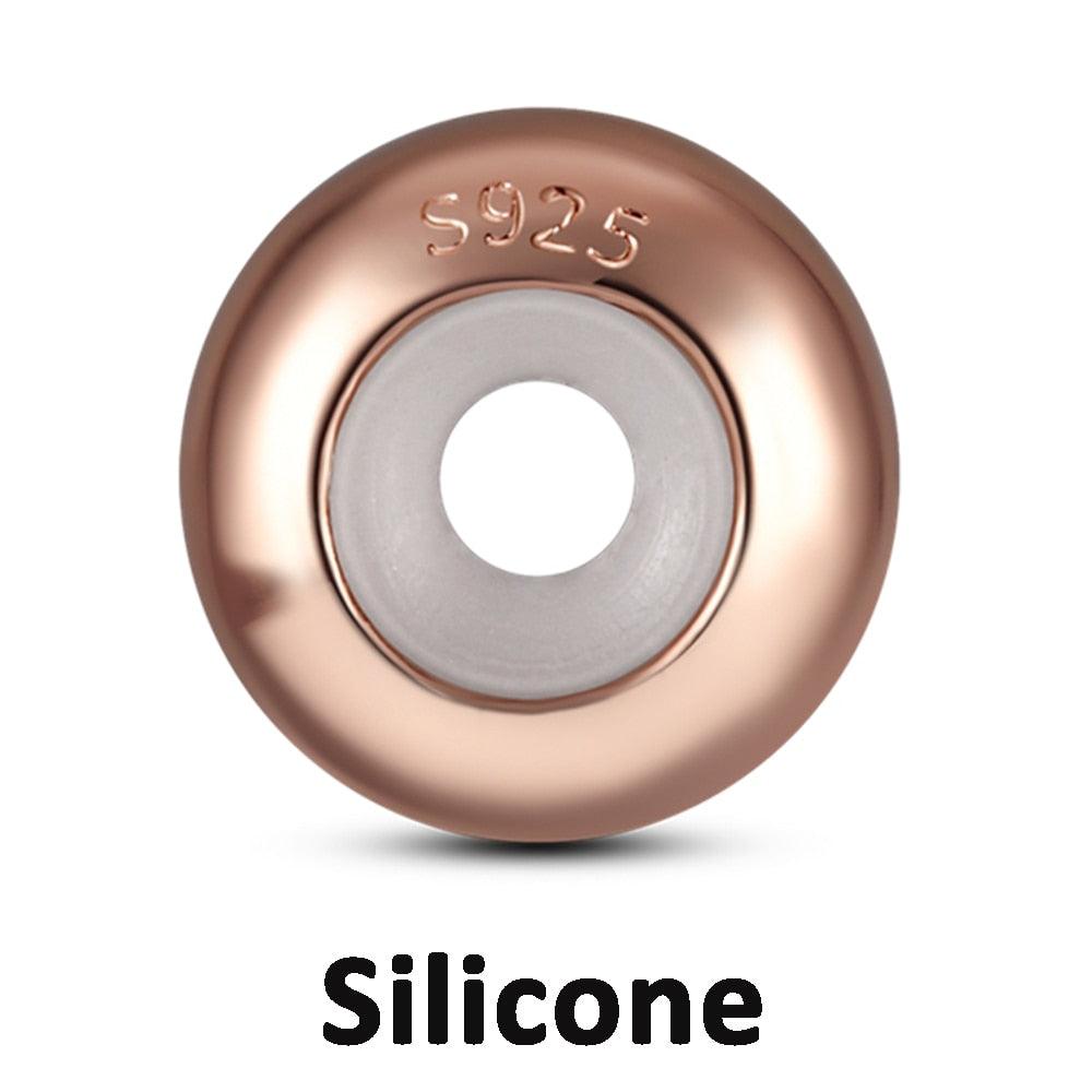 Silicone Spacer Stopper Clip Charms Beads 925 Sterling Silver Fit Original Necklace Bracelet Gift Women Mixed Purple Resin Imitation Glass Spacer Beads Assortments Rhinestone Large Hole Beads for Necklace Bracelet Jewelry Findings Making - beads - - Stevvex.com