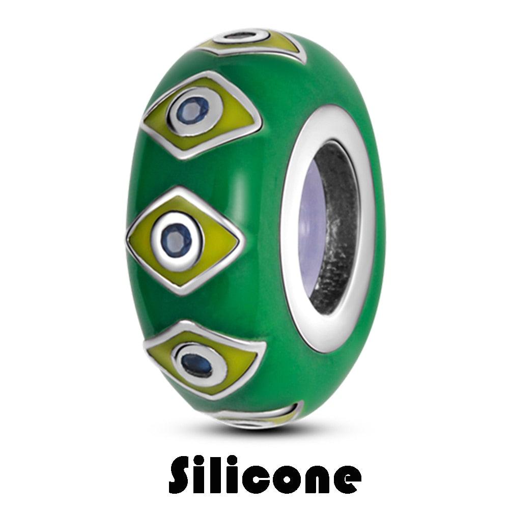 Silicone Spacer Stopper Clip Charms Beads 925 Sterling Silver Fit Original Necklace Bracelet Gift Women Mixed Purple Resin Imitation Glass Spacer Beads Assortments Rhinestone Large Hole Beads for Necklace Bracelet Jewelry Findings Making - beads - - Stevvex.com