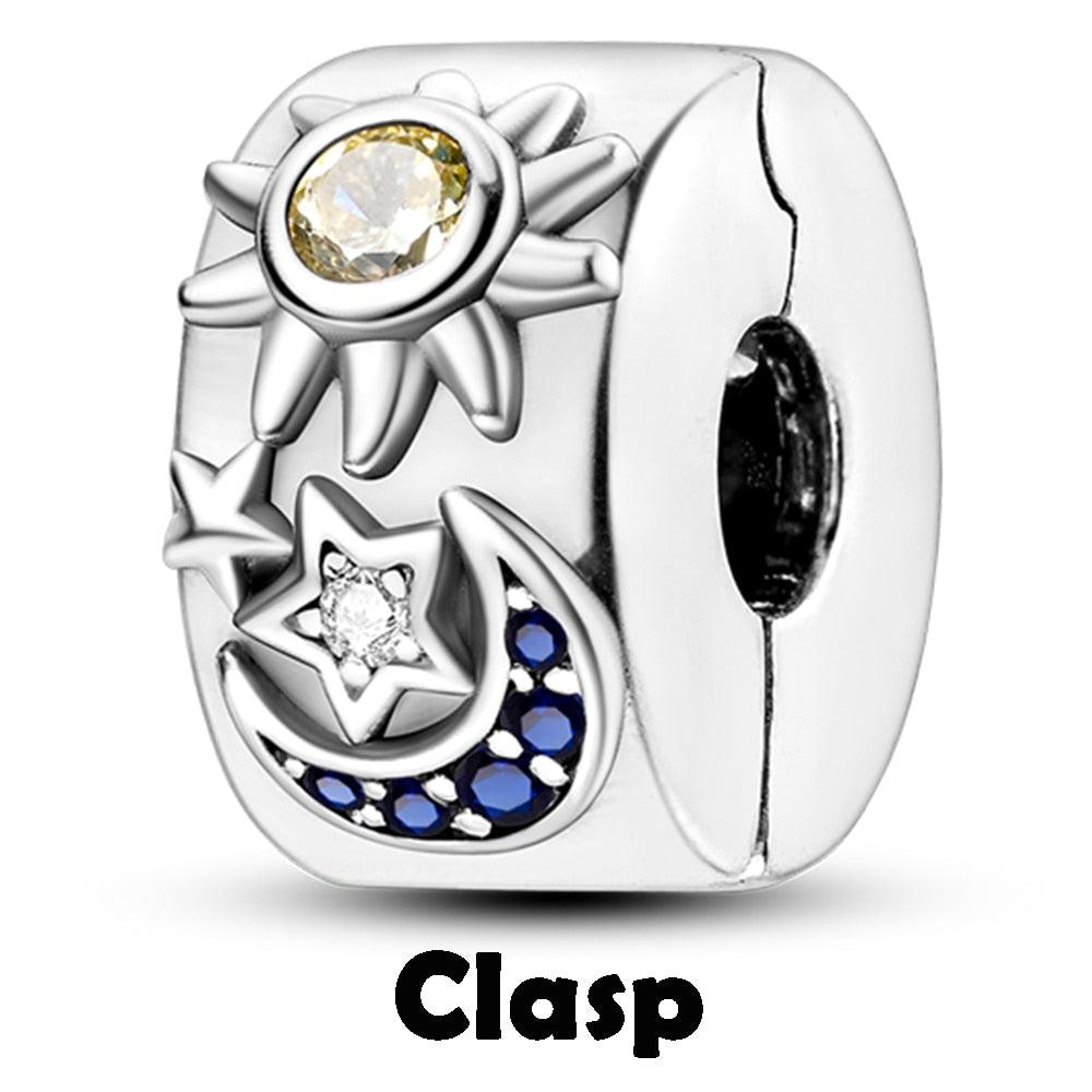 Silicone Spacer Stopper Clip Charms Beads 925 Sterling Silver Fit Original Necklace Bracelet Gift Women Mixed Purple Resin Imitation Glass Spacer Beads Assortments Rhinestone Large Hole Beads for Necklace Bracelet Jewelry Findings Making - beads - - Stevvex.com