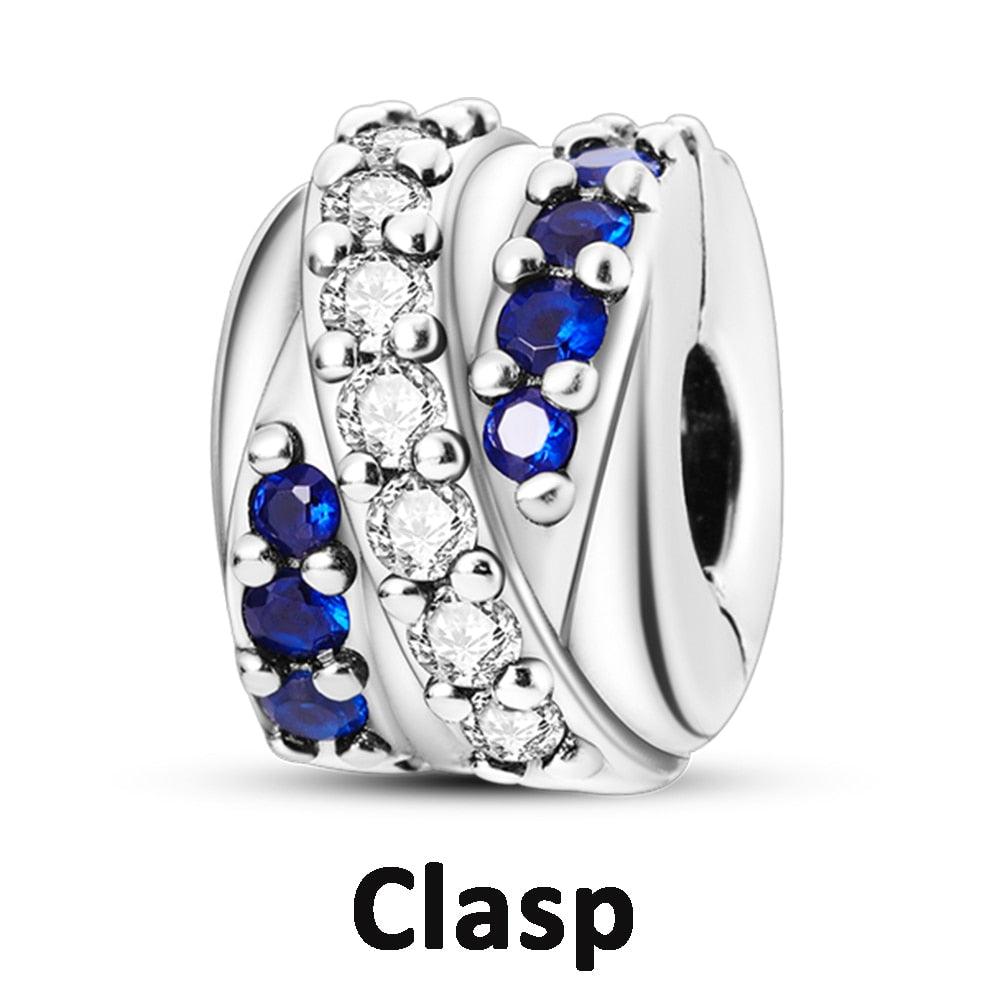 Silicone Spacer Stopper Clip Charms Beads 925 Sterling Silver Fit Original Necklace Bracelet Gift Women Mixed Purple Resin Imitation Glass Spacer Beads Assortments Rhinestone Large Hole Beads for Necklace Bracelet Jewelry Findings Making - beads - - Stevvex.com