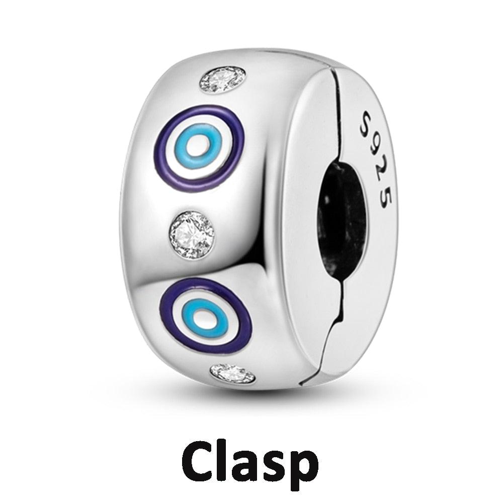 Silicone Spacer Stopper Clip Charms Beads 925 Sterling Silver Fit Original Necklace Bracelet Gift Women Mixed Purple Resin Imitation Glass Spacer Beads Assortments Rhinestone Large Hole Beads for Necklace Bracelet Jewelry Findings Making - beads - - Stevvex.com