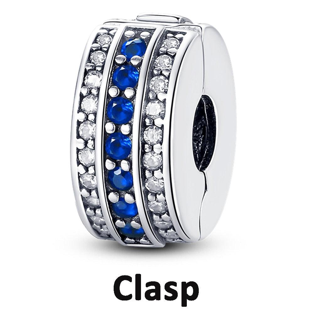 Silicone Spacer Stopper Clip Charms Beads 925 Sterling Silver Fit Original Necklace Bracelet Gift Women Mixed Purple Resin Imitation Glass Spacer Beads Assortments Rhinestone Large Hole Beads for Necklace Bracelet Jewelry Findings Making - beads - - Stevvex.com