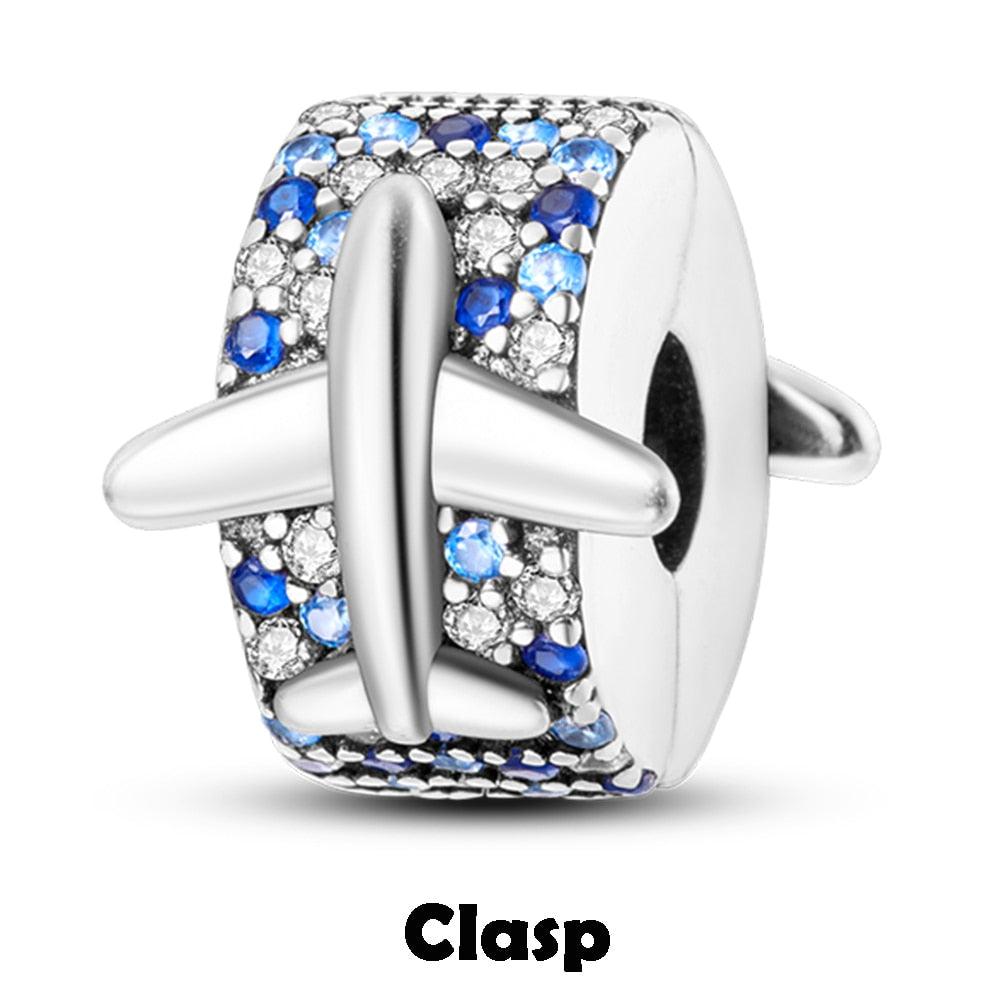 Silicone Spacer Stopper Clip Charms Beads 925 Sterling Silver Fit Original Necklace Bracelet Gift Women Mixed Purple Resin Imitation Glass Spacer Beads Assortments Rhinestone Large Hole Beads for Necklace Bracelet Jewelry Findings Making - beads - - Stevvex.com