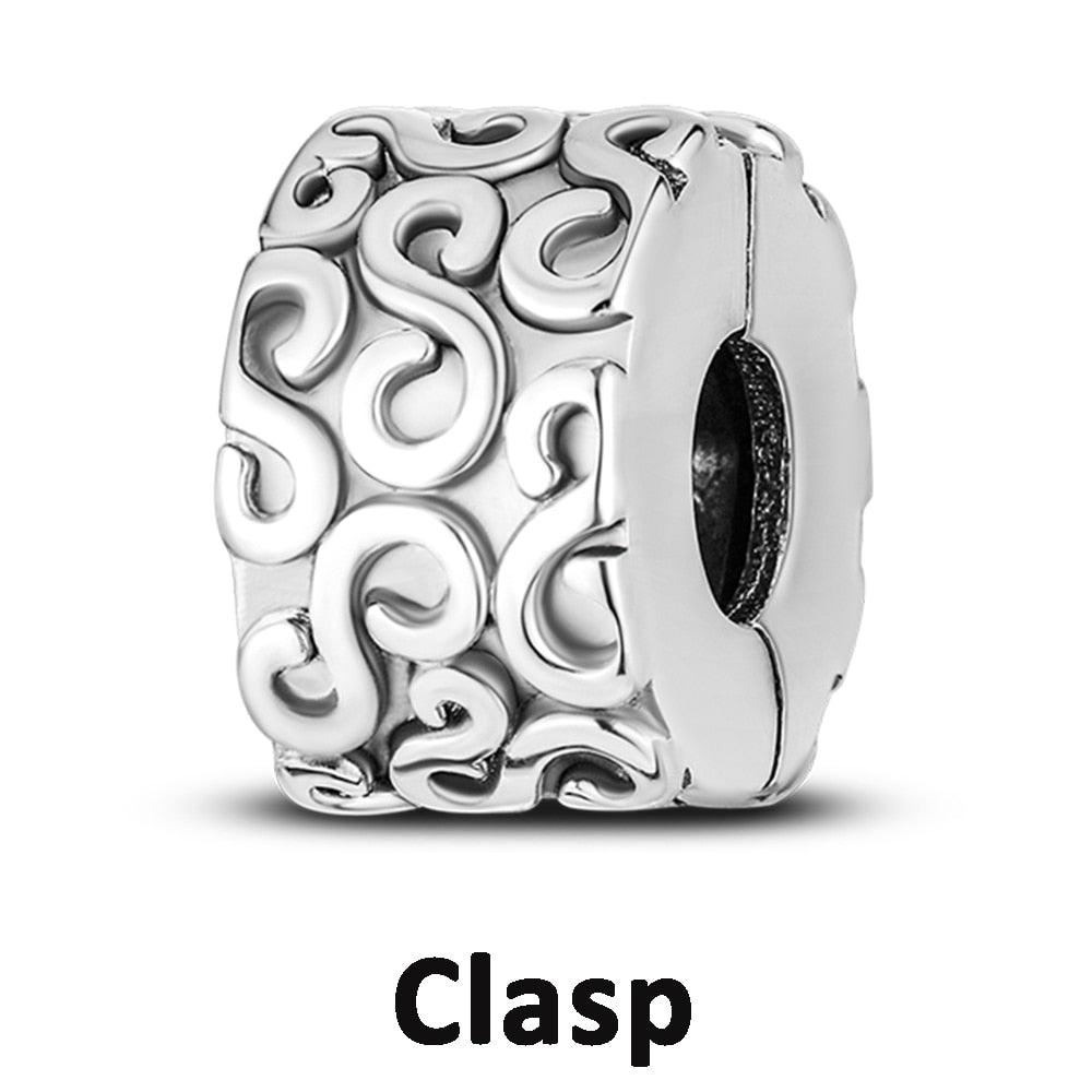 Silicone Spacer Stopper Clip Charms Beads 925 Sterling Silver Fit Original Necklace Bracelet Gift Women Mixed Purple Resin Imitation Glass Spacer Beads Assortments Rhinestone Large Hole Beads for Necklace Bracelet Jewelry Findings Making - beads - - Stevvex.com