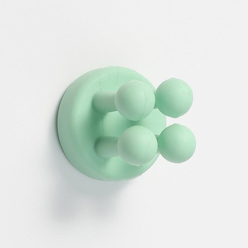 Silicone Toothbrush Holders Hook Wall Door Hooks Towel Key Plug Holder Hangers For Kitchen Bathroom Home Office Organizer Waterproof Self Adhesive Hook for Toothbrush  and Small Items
