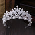 Silver Gold Color Crystal Crowns Bride Tiara Fashion Queen For Wedding Crown Headpiece Wedding Hair Jewelry Accessories  Wedding Crown Bride Tiaras Hair Jewelry Crystal Diadem Prom Party Pageant Accessories