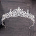 Silver Gold Color Crystal Crowns Bride Tiara Fashion Queen For Wedding Crown Headpiece Wedding Hair Jewelry Accessories  Wedding Crown Bride Tiaras Hair Jewelry Crystal Diadem Prom Party Pageant Accessories