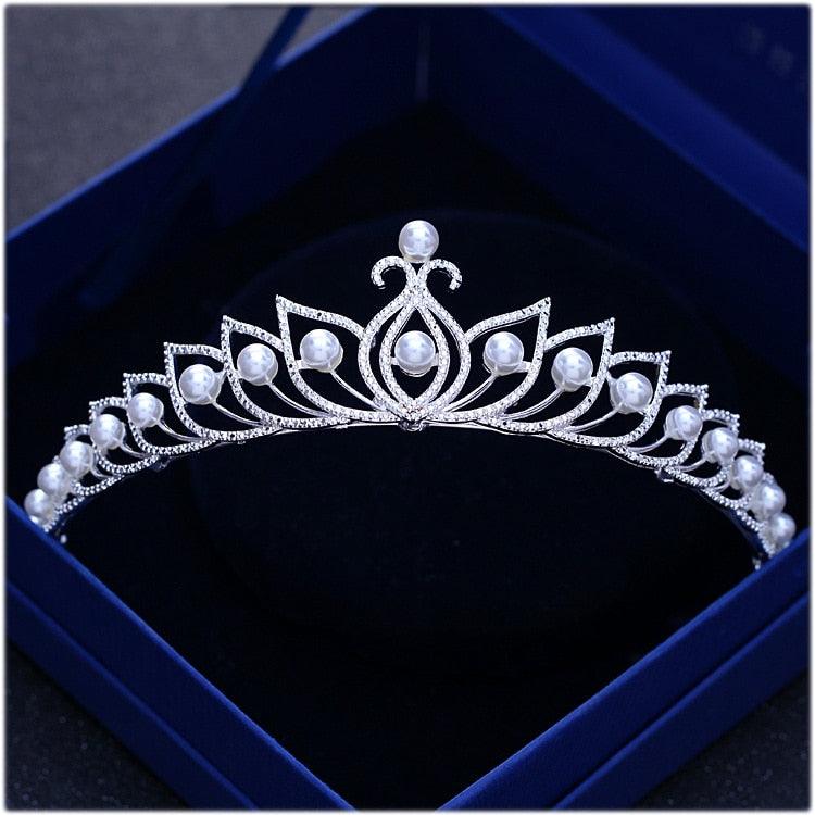 Silver Gold Color Crystal Crowns Bride Tiara Fashion Queen For Wedding Crown Headpiece Wedding Hair Jewelry Accessories  Wedding Crown Bride Tiaras Hair Jewelry Crystal Diadem Prom Party Pageant Accessories