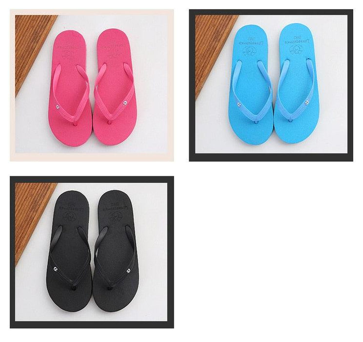 Simple Colors Comfortable Slippers Flip Flop Women Summer Fashion Casual Non-Slip Couple Flip Flops Breathable Beach Flip Flops For Women Summer Beach Slide Sandals