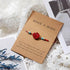 Simple Stone Charm Bracelet Colorful Black Red String Braided Couple Bracelets Wish Card Jewelry Handmade Woven Thread Rope String Nature Stone Beads Charm Bracelet Cuff Bangles With Message Card 18-30cm