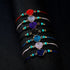 Simple Stone Charm Bracelet Colorful Black Red String Braided Couple Bracelets Wish Card Jewelry Handmade Woven Thread Rope String Nature Stone Beads Charm Bracelet Cuff Bangles With Message Card 18-30cm