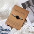 Simple Stone Charm Bracelet Colorful Black Red String Braided Couple Bracelets Wish Card Jewelry Handmade Woven Thread Rope String Nature Stone Beads Charm Bracelet Cuff Bangles With Message Card 18-30cm
